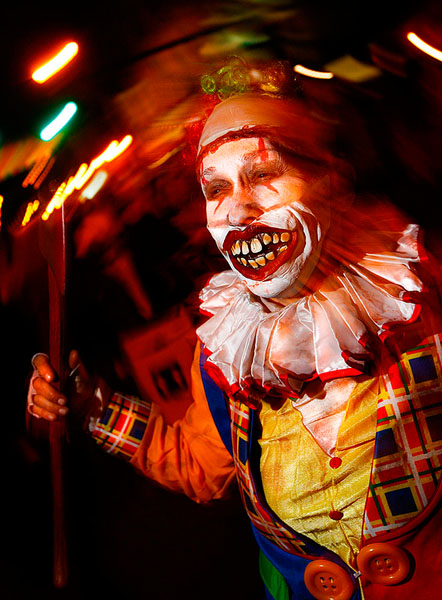 Photograph Larry Hamill Creepy Clown on One Eyeland