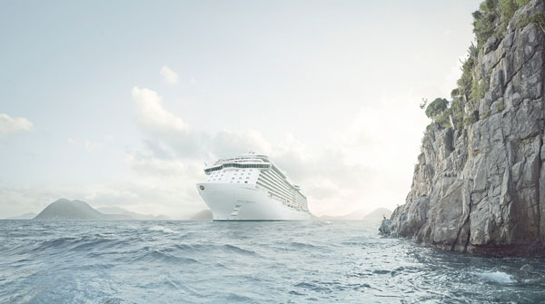 Photograph Dana Neibert Princess Cruise Ship on One Eyeland