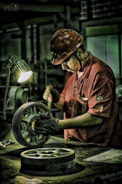 Photograph Mauro Risch Steel Worker on One Eyeland