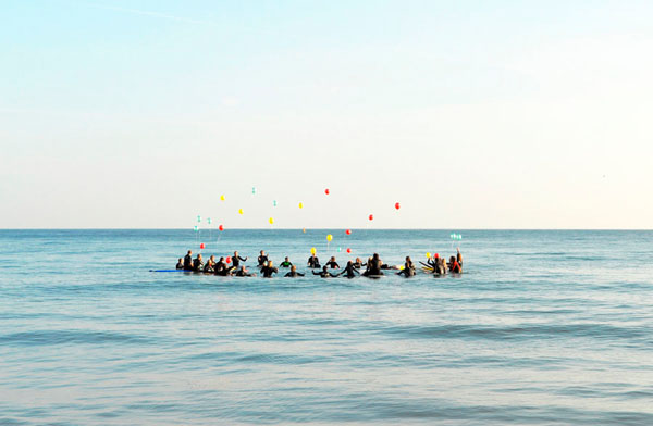 Photograph Andrew Lever Surfers Memorial on One Eyeland