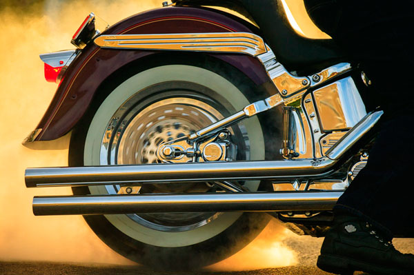 Photograph Patrick Bennett Softail Burnout At The Harley 100th In Milwaukee on One Eyeland