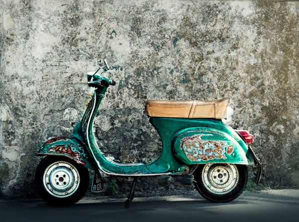 Photograph Eugenia Kyriakopoulou Vespa on One Eyeland