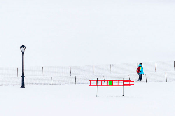 Photograph Mitchell Funk Snow White Out on One Eyeland