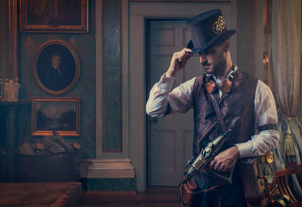 Photograph Antti Karppinen Steampunk Man on One Eyeland