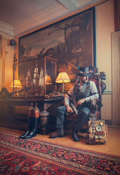 Photograph Antti Karppinen Steampunk Man on One Eyeland