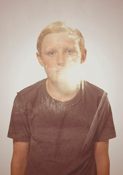 Photograph Philip E James Seeing Faces Boy on One Eyeland