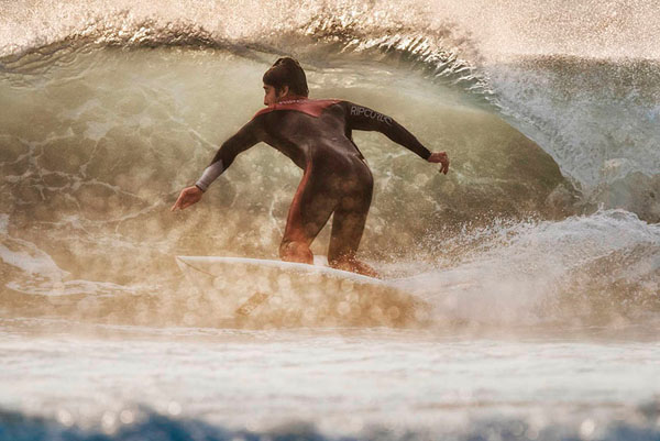 Photograph Ben Welsh Surfing on One Eyeland
