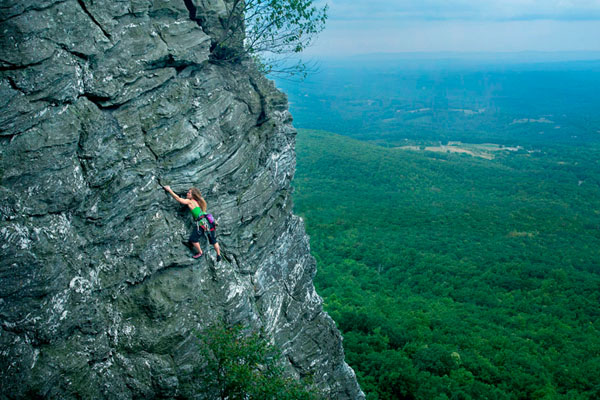Photograph Chip Henderson Rock Climbing At Hanging Rock on One Eyeland