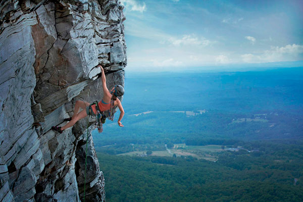 Photograph Chip Henderson Rock Climbing At Hanging Rock on One Eyeland