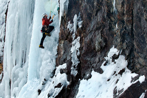 Photograph Chip Henderson Ice Wall Climb on One Eyeland