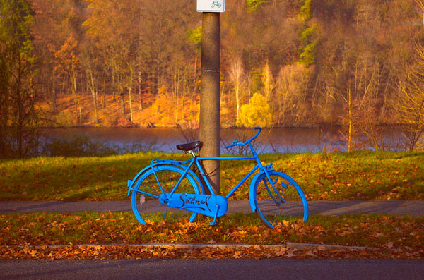 Photograph Afroditi Mavroeidi Blue Bike on One Eyeland