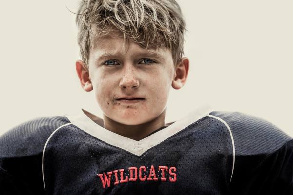 Photograph Andy Mahr Football Kid on One Eyeland