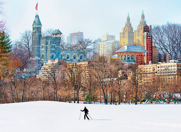 Photograph Mitchell Funk City Skier on One Eyeland