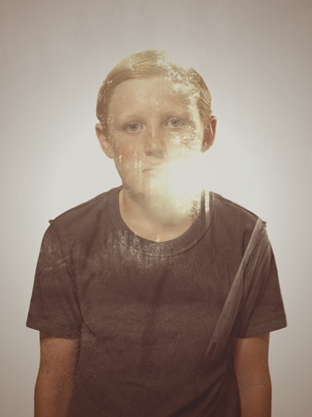 Photograph Philip E James Seeing Faces Boy on One Eyeland