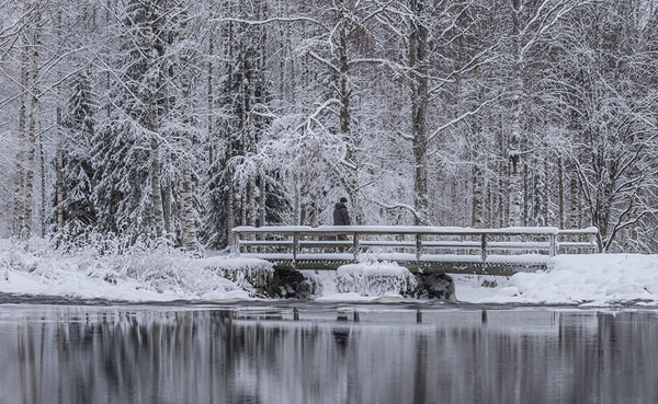 Photograph Merja Martikainen The Snowy Bridge on One Eyeland
