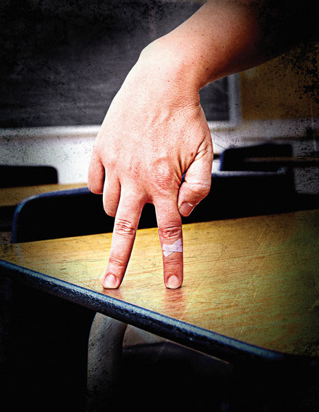 Photograph Philip Rostron Tech Deck Band Aid on One Eyeland