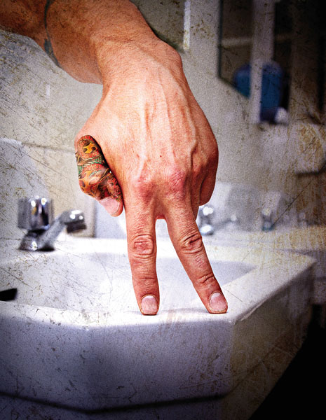 Photograph Philip Rostron Tech Deck Tattoo on One Eyeland