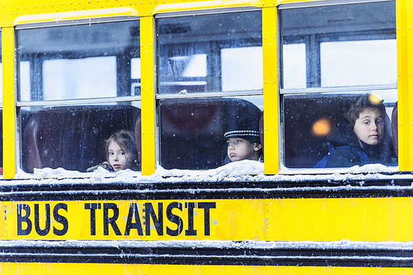 Photograph Mitchell Funk School Bus Windows on One Eyeland