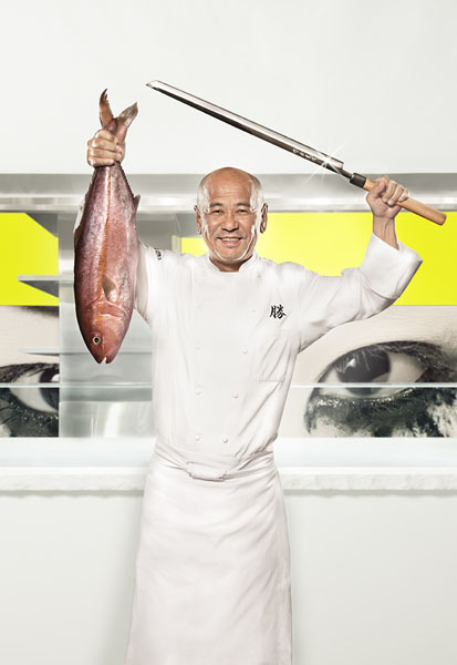Photograph Ryan Forbes Celebrity Chef Katsuya Uechi on One Eyeland