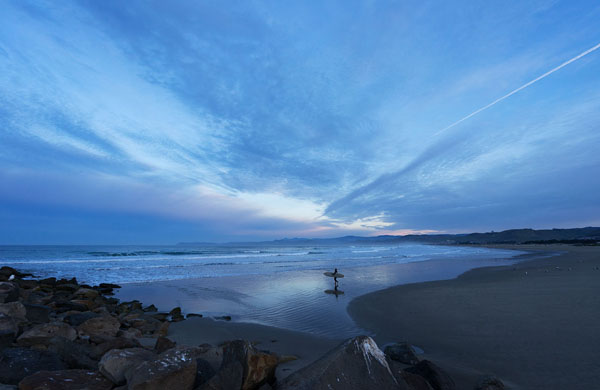Photograph Tony Gale Surfer At Dawn on One Eyeland
