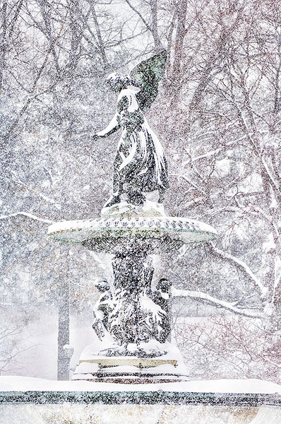 Photograph Mitchell Funk Snow Statue on One Eyeland
