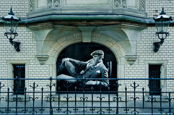 Photograph Ingo Jezierski Men Fashion Poster On House Facade on One Eyeland