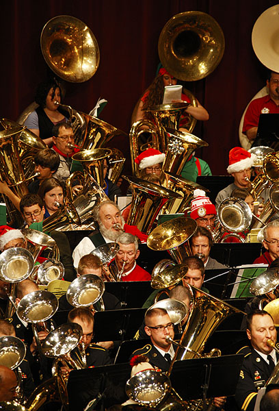Photograph Larry Hamill Tuba Xmas on One Eyeland