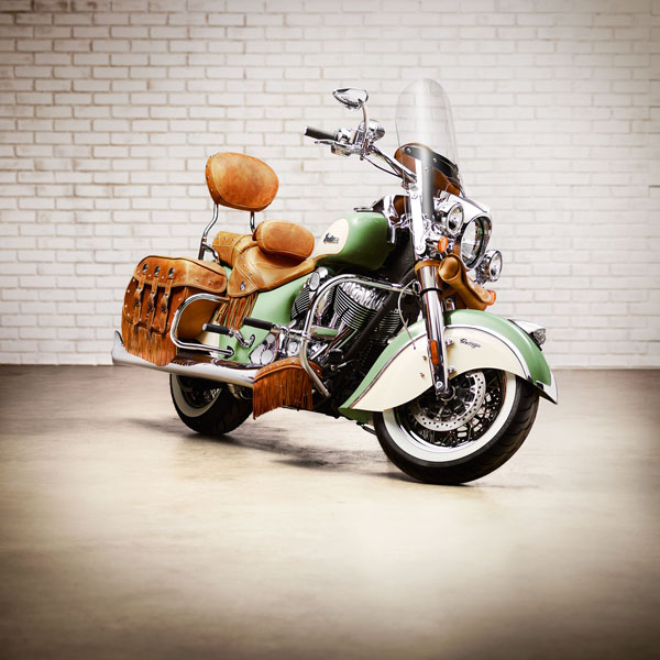 Photograph Trevor Pearson Indian Motorcylce on One Eyeland