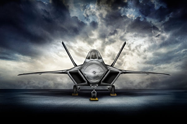 Photograph Blair Bunting F22 Raptor on One Eyeland