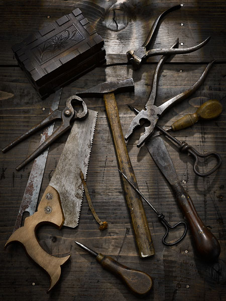 Photograph Heinz Baumann Old Tools on One Eyeland