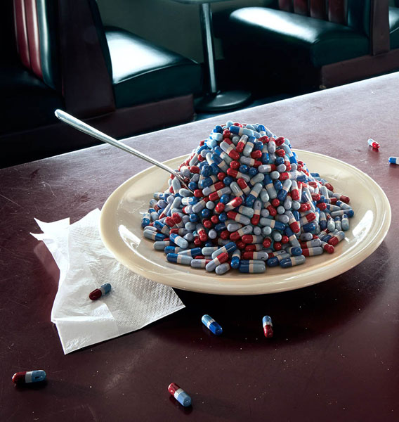 Photograph Glen Gyssler Plate Of Pills on One Eyeland