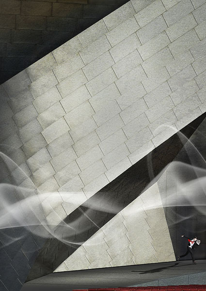 Photograph Lisa Saad The Running Man on One Eyeland