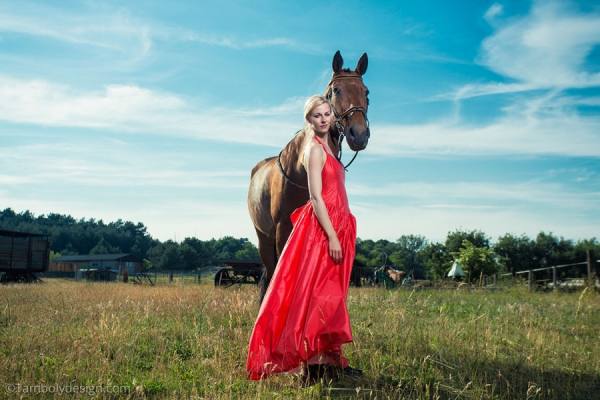 Photograph A Tamboly Romantic Lady With A Horse on One Eyeland