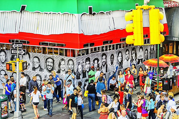 Photograph Mitchell Funk Color Street Corner on One Eyeland