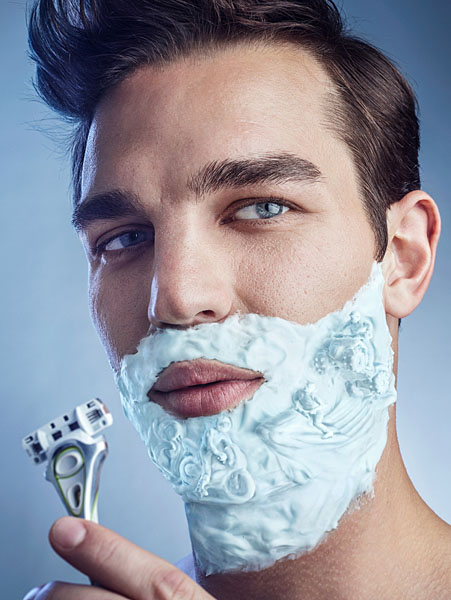Photograph Fedde Souverein Schick Edge Shaving Foam Campaign - Motor Sports on One Eyeland
