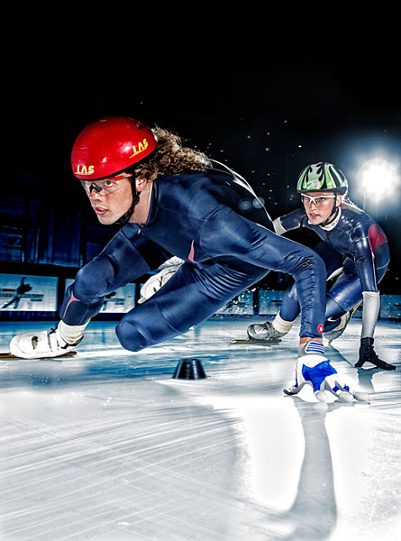 Photograph Scott Bell Speed Skating on One Eyeland