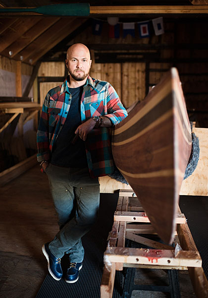 Photograph Laura Barisonzi Boat Building on One Eyeland