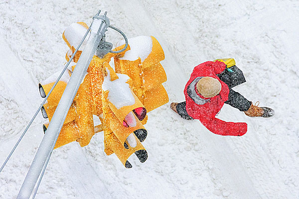 Photograph Mitchell Funk Ny Snow 2 on One Eyeland
