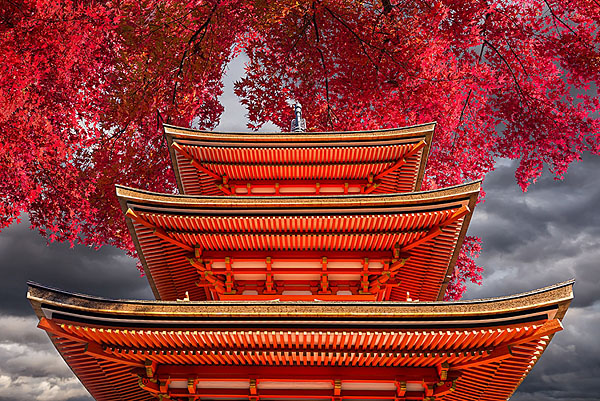 Photograph K Sharad Haksar Pagoda In Paradise Japan on One Eyeland