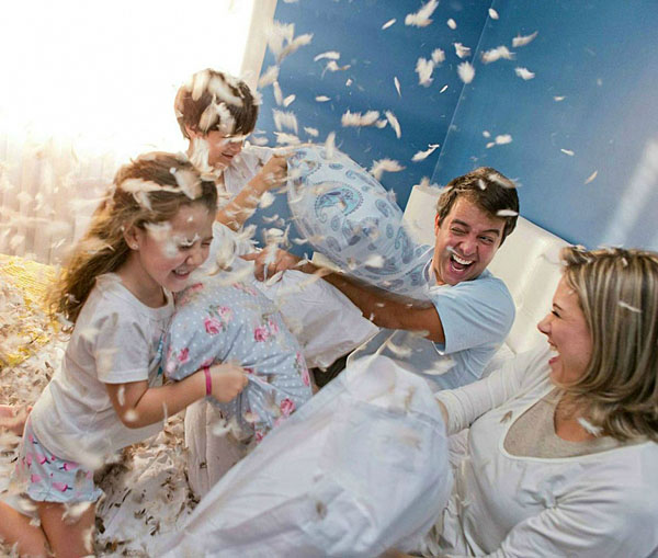 Photograph Raf Willems Pillow Fight on One Eyeland