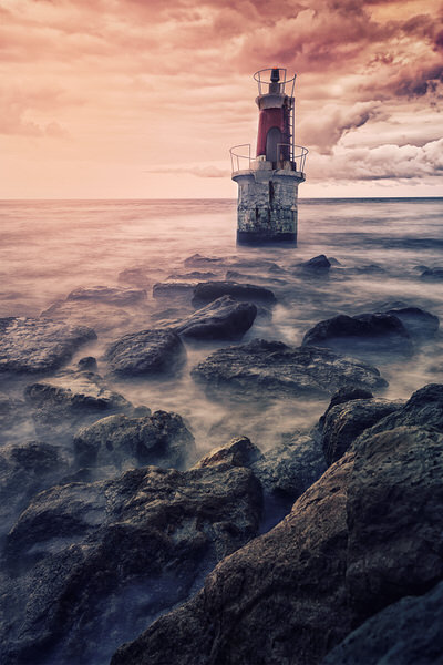 Photograph Mer Sgarcia Lighthouse on One Eyeland