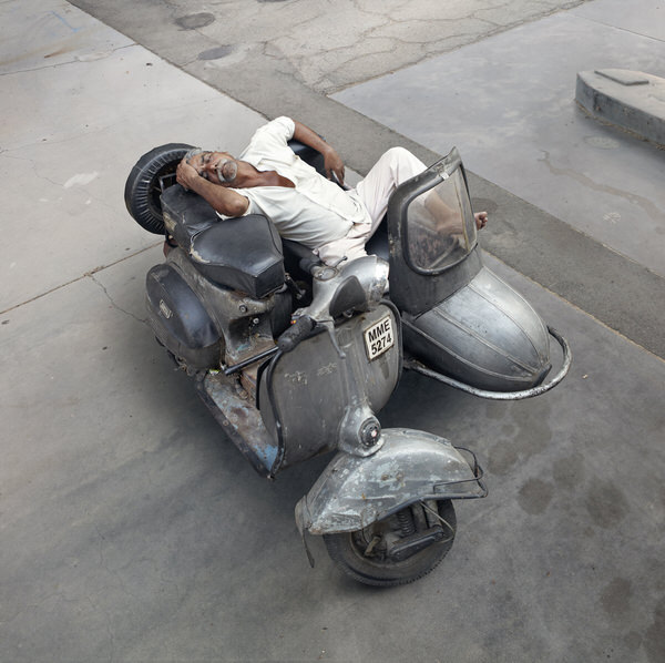 Photograph Markku Lahdesmaki Scooter on One Eyeland
