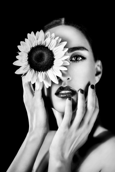 Photograph Elena Paraskeva In The Shadow Of The Sunflower on One Eyeland
