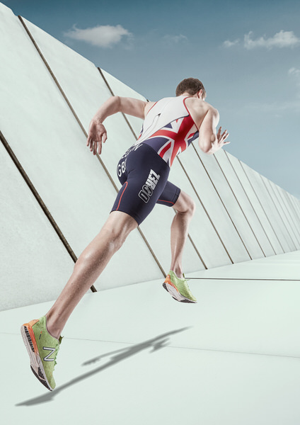 Photograph Greg Abramowicz Triathlete on One Eyeland