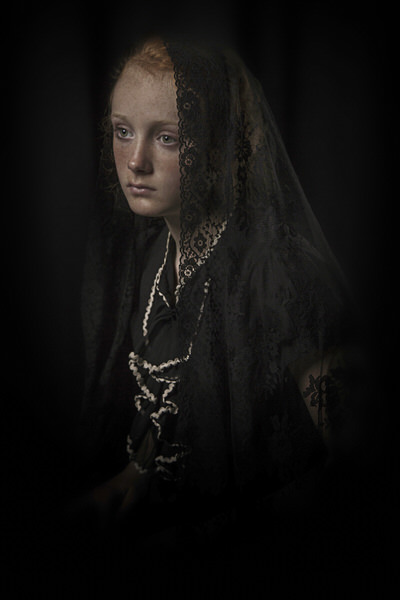 Photograph Carola Kayen Mouthaan Sad Little Girl on One Eyeland