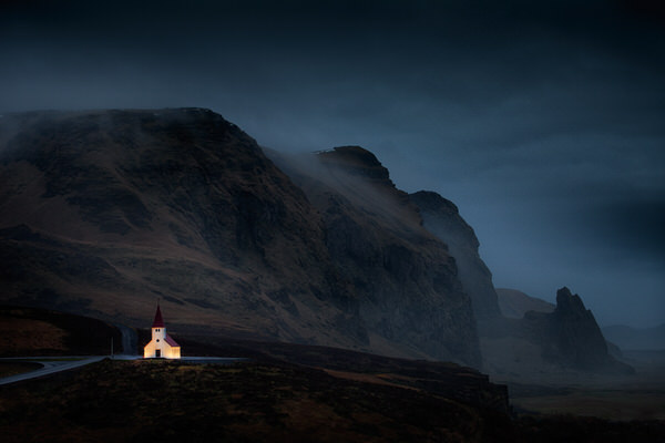 Photograph Peter Svoboda Church In Vik on One Eyeland
