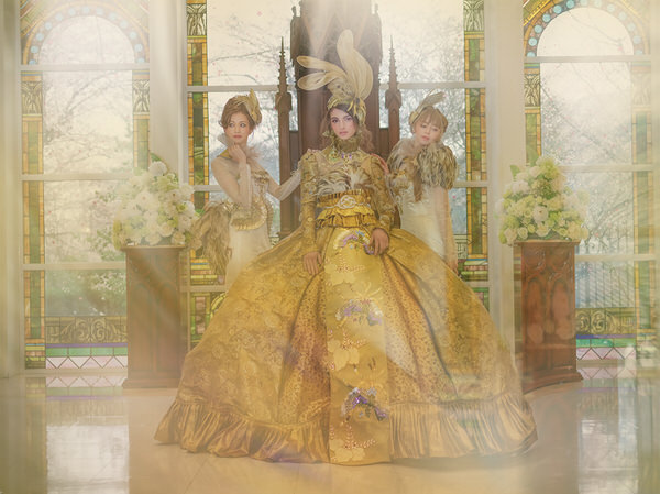 Photograph Haseo Hasegawa Golden Dress on One Eyeland
