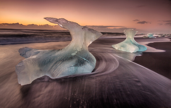 Photograph Peter Svoboda Icebergs At Sunrise on One Eyeland