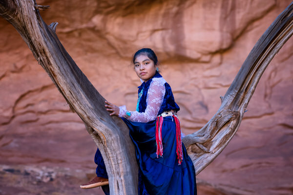 Photograph Bev Pettit Navajo Indian Girl on One Eyeland