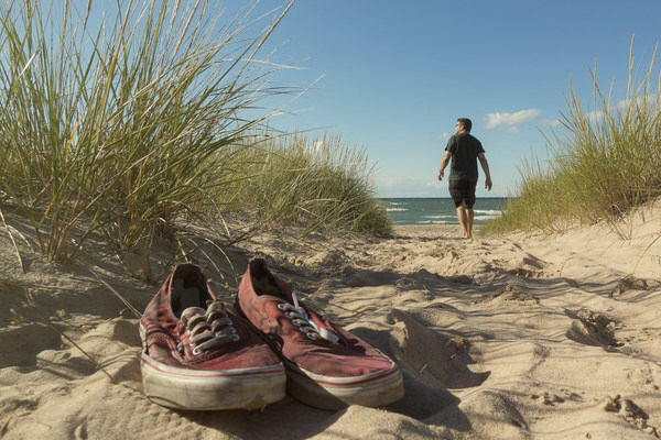 Photograph Andy Goodwin Red Shoes on One Eyeland